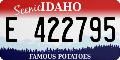 ID license plate E422795