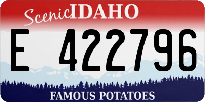 ID license plate E422796