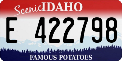 ID license plate E422798
