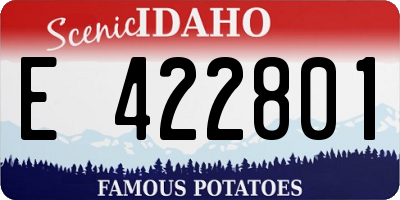 ID license plate E422801