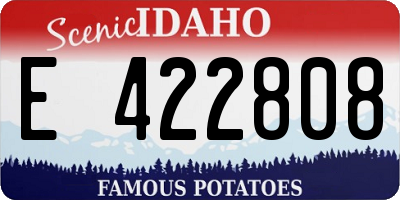 ID license plate E422808