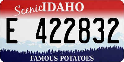 ID license plate E422832