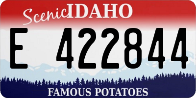 ID license plate E422844