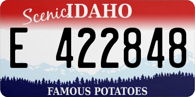 ID license plate E422848