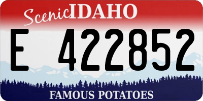 ID license plate E422852