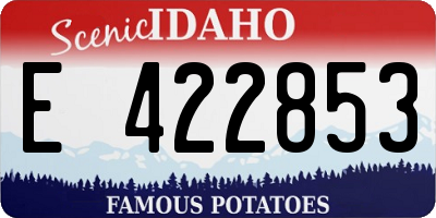 ID license plate E422853