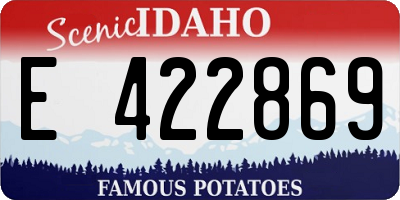 ID license plate E422869