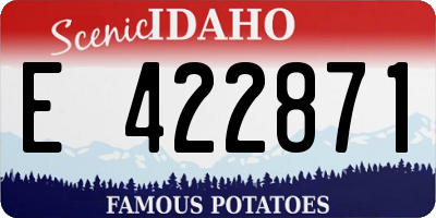 ID license plate E422871