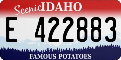 ID license plate E422883