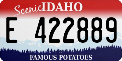 ID license plate E422889