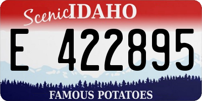 ID license plate E422895