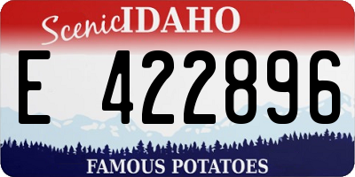 ID license plate E422896