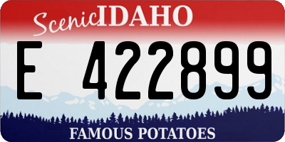 ID license plate E422899