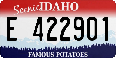 ID license plate E422901