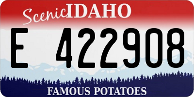 ID license plate E422908