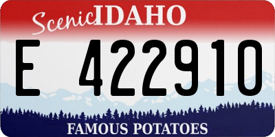 ID license plate E422910