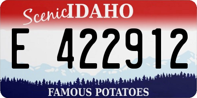 ID license plate E422912