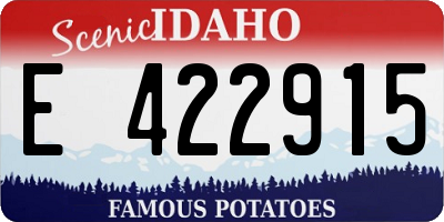 ID license plate E422915