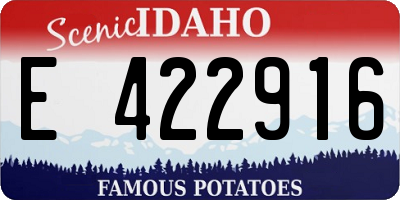 ID license plate E422916