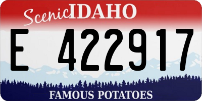 ID license plate E422917