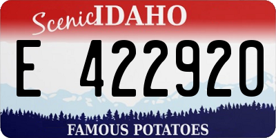 ID license plate E422920