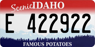ID license plate E422922