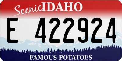 ID license plate E422924