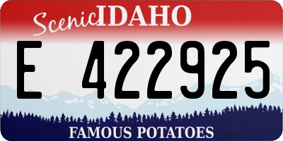 ID license plate E422925