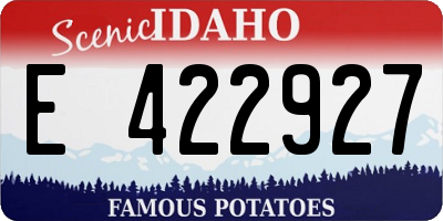 ID license plate E422927