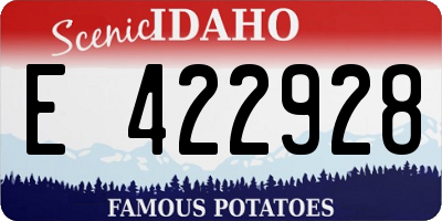 ID license plate E422928