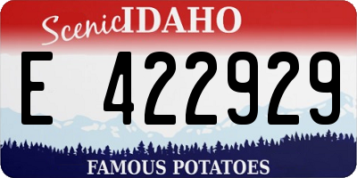 ID license plate E422929