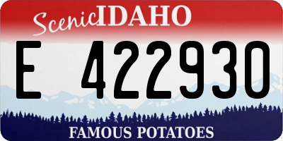 ID license plate E422930
