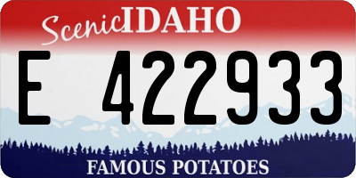 ID license plate E422933