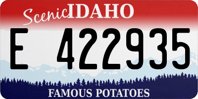 ID license plate E422935