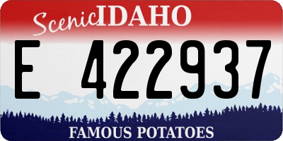 ID license plate E422937