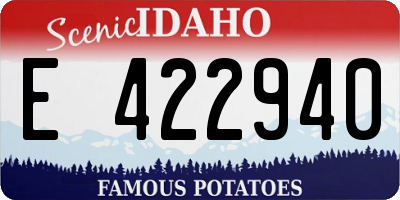 ID license plate E422940