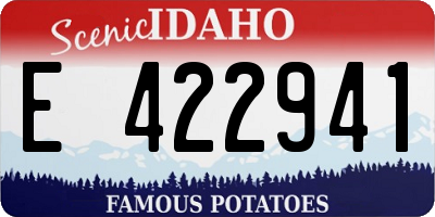 ID license plate E422941