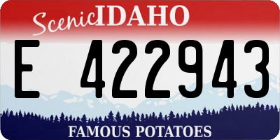ID license plate E422943