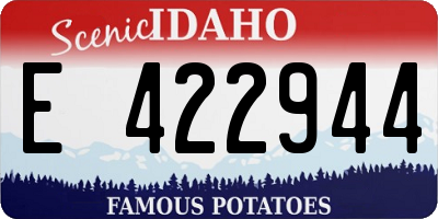 ID license plate E422944