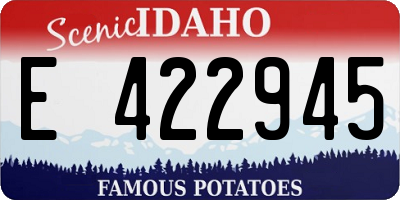 ID license plate E422945