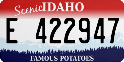 ID license plate E422947