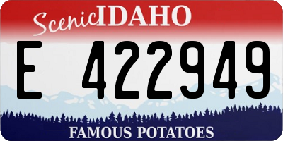 ID license plate E422949