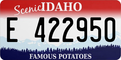 ID license plate E422950