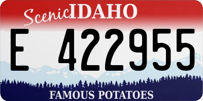 ID license plate E422955