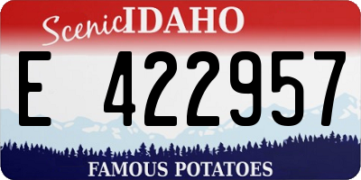 ID license plate E422957