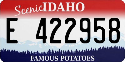 ID license plate E422958