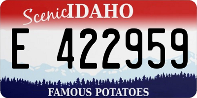 ID license plate E422959