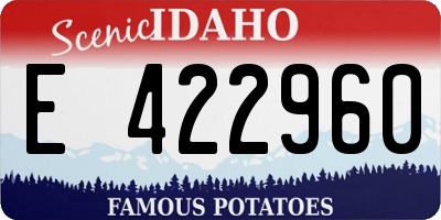 ID license plate E422960