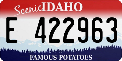 ID license plate E422963