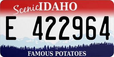 ID license plate E422964
